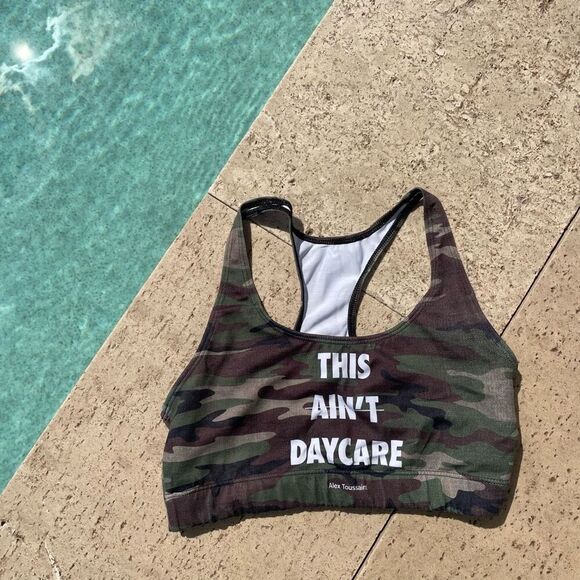Rare Peloton This Ain’t Daycare Alex Toussaint Camo Sports Bra